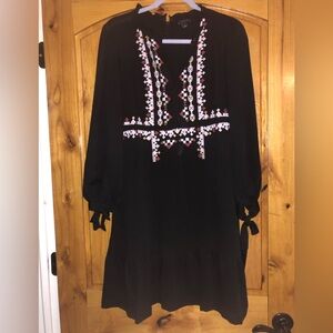 Ann Taylor Black Dress with Embroidery 8